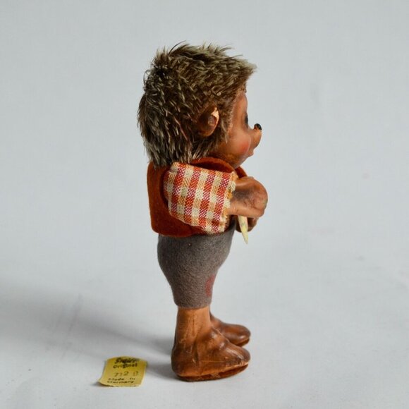 Steiff Hedgehog Macki 4.5" Doll Figure Figurine Vintage - Picture 4 of 7